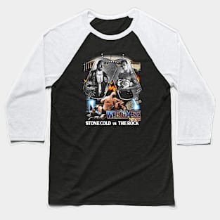 The Rock Vs. Stone Cold Steve Austin Tag Wrestlemania 17 Baseball T-Shirt